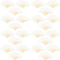 URATOT 24 Pieces White Folding Fans Silk Bamboo Folding Fans Handheld Fan for Wedding, Party Decoration