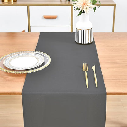 Farmhouse Grey Table Runner Dining Table Runners 48 Inches Long Coffee Table Runner for Dresser Living Room Bedroom Holiday Party Banquet 12X48 Inch
