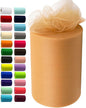 Gold Tulle Fabric Rolls 6 Inch by 100 Yards (300 feet) Fabric Spool Tulle Ribbon for DIY Gold Tutu Bow Baby Shower Birthday Party Wedding Decorations Christmas Craft Supplies