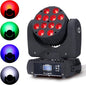 Moving Head Light Beam Wash 12x12W LED Stage Lighting RGBW 4in1 Professional DMX 512 Strobe Effect Sound Activated DJ Lights for DJ Night Clubs Disco KTV Bar Show (1 Pack)