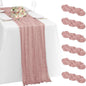 6 Pack Dusty Pink Cheesecloth Table Runner 23x120 inch Rustic Boho Gauze Table Runner 10 FT Long Sheer Cheese Cloth Fabric Table Runners for Romantic Wedding Bridal Shower Birthday Party Decor