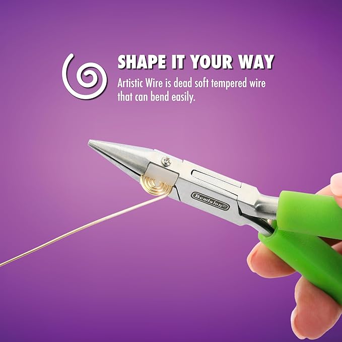 Artistic Wire, 28 Gauge Tarnish Resistant Colored Copper Craft Wire, Natural, 40 yd
