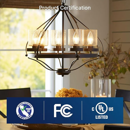 FLSNT 60W Equivalent LED Chandelier Light Bulbs, Dimmable LED B11 E12 Candelabra Base Bulbs, 3500K Natural White, 550LM, 48 Pack UL,CA65 Listed.