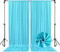10 x 7 Feet Sky Blue Backdrop Curtain for Partie, Background Curtains for Photoshoot, Birthday, Wedding, Halloween, Thanksgiving, Christmas, New Year Party Decorations 5Ft x 7Ft, 2 Panels