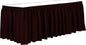 Ultimate Textile Pleat Polyester Fabric Table Skirt - Machine Washable Flame Resistant with Clips for Events, Weddings & Trade Shows, Cut & Sewn in Paterson, NJ - Burgundy, 17' Shirred Pleat