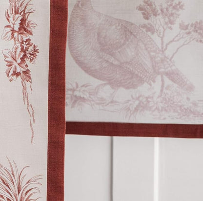 Maison d' Hermine Table Runner 100% Cotton Single Layer Table Runners 72 inches Long for Thanksgiving Christmas Decorations Home Kitchen Dining Party Wedding (Holy Jouy - Red, 14.5" x 72")