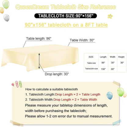 QueenDream Glitter Gold Tablecloth for Parties 90x156 Inch Sequin Fabric Rectangle Table Cloth for Wedding Birthday Banquet