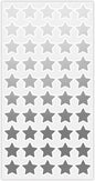 50 Wedding Meal Stickers - Food Identifier & Menu Choice Place Cards for Party Seating - Meal Option Indicator (Silver, Star)