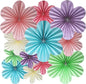 BestoFun 12 PCS Paper Flowers Fans Pastel Party Decorations Paper Flowers Decorations for Wall Girl Groovy Birthday Baby Shower Wedding Bachelorette Room Hanging Décor