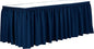 Ultimate Textile Pleat Polyester Fabric Table Skirt - Machine Washable Flame Resistant with Clips for Events, Weddings & Trade Shows, Cut & Sewn in Paterson, NJ - Royal, 17' Shirred Pleat