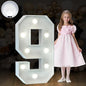 Marquee Numbers 3 Feet Tall Big Light Up Numbers 9th 19th 90th Happy Birthday Decorations Girl Boy White Anniversary Party Decor Large Cardboard Prop Backdrop Sign 9
