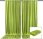 2 Panels Olive Green Backdrop Curtain, 10 x 7 Feet Background Curtains for Parties, Weddings, Baby Showers, Bachelorette Halloween, Christmas Birthday Party Photoshoot Backdrop Curtains Decorations