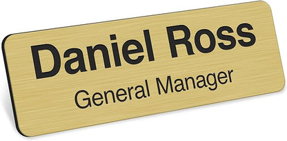 Name Tag, Magnetic Name Tags, Personalized Name Tags, 1" x 3", Durable Engravable Impact Acrylic Material, Made in The USA by My Sign Center (Classic Rectangle)