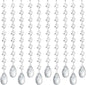 10 PCS Crystal Garland Strands, 33ft Hanging Crystal Strings for Window Curtains Doorway Decorations, Acrylic Clear Water Drop Crystal Ornaments for Christmas Tree, Wedding Party Home Chandelier Decor