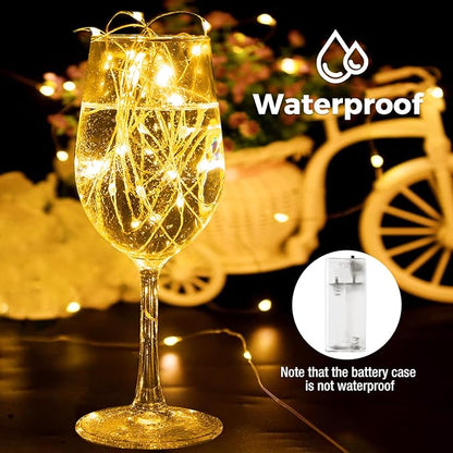 btfarm 6 Pack Fairy Lights Battery Operated with Timer, 30LED 9.8FT Twinkle Lights Waterproof, Copper Wire Christmas String Lights Battery Powered for Indoor Outdoor Wedding Party Holiday Decorations