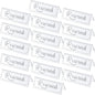 16 Pieces Reserved Sign Acrylic Clear Reserved Table Tent Signs Table Number Holders for Wedding Printed Seating Reservation Restaurant Business Office Meeting Party (White)