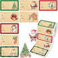 500 PCS Christmas Gift Tags Christmas Santa Claus Stickers Self Adhesive Vintage Christmas Tag Christmas Festival Holiday Decor（New）