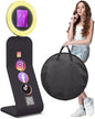MWE Portable Photo Booth Stand Compatible with iPad Photo Booth 10.2in/10.9in/11in/12.9in with Software APP and Remote Control, RGB Ring Lights Music Sync,Logo Customization (Clothbooth,Honeycomb Box)