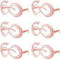 60th Birthday Glasses - 6 Pairs Rose Gold 60 Years Old Glasses with Rhinestones Frame, Funny Plastic Costume Photo Booth Props for 60th Anniversary Party Decorations