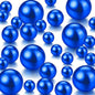 150 Pieces Vase Filler Faux Pearls Vase Makeup Beads No Hole Gloss Bead Mixed Sizes Round Pearl for Home Party Wedding Decor, 8/14/20 mm(Royal Blue)