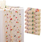 BINBE 6pcs Champagne Daisy Fall Table Runner Embroidery Gauze 10FT Florals Seasonal Tulle Holiday Birthday Kitchen Dining Table Decor for Home Party