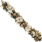 Holiday Tree White Gold Poinsettia Garland 5 Ft – Luxurious Christmas Garland with Metallic Accents, Festive Home Décor for Mantels, Doors & Tables
