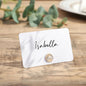 UNIQOOO 24Pcs Decorative Gold Shell Place Card Holders Bulk, Scallop Name Card Stands Set, for Beach Wedding Decor Coastal Favors, Table Setting, Business Card, Name Tag, Party Food Labels