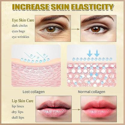 30 Pairs Lip Mask & Eye Mask, 24K Gold Crystal Gel Collagen Eye Patches for Puffy Eyes, Chapstick Bulk, Bachelorette Party Accessories, Hangover Kit, Bulk Gifts, Party Favors Adults, Cheer Gifts