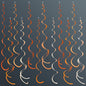 36Pcs Orange Hanging Swirl Decorations Ombre Orange Felt Swirl Streamer Spiral Ceiling Garland for Fall Autumn Harvest Thanksgiving Birthday Wedding Baby Shower Bachelorette Party Supplies