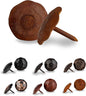 10 Pack 1" Small Round Head Iron Clavos Decorative Nails – Rusted – Handmade Rustic Round Fasteners for Farmhouse Shutter, Faux Wood Beams, Barn Door, Shutters, and Gates – Ornamental Wood Accent