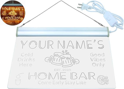 ADVPRO Personalized Your Name Custom Home Bar Beer Established Year Single Color LED Neon Sign 12 x 8.5 Inches st4s32-p11-tm-y