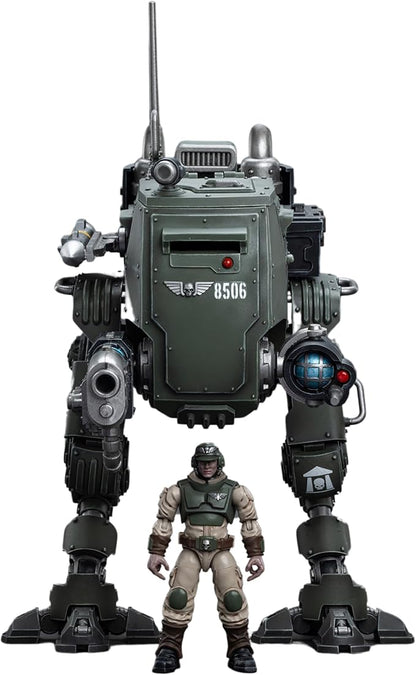 JOYTOY Warhammer 40K Action Figure Astra Militarum Cadian Armoured Sentinel Collection Anime Model 1/18 for Unisex, Adult, Christmas, Birthday Gift
