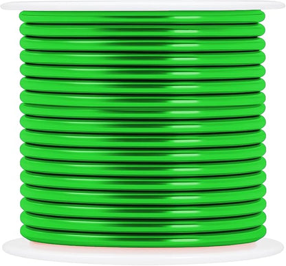 Mandala Crafts 13 Gauge Anodized Aluminum Craft Wire for Jewelry Making - 300 FT Colored Flexible Silver Copper True Blue Pink Ice Blue Green Wire - Bendable for Bonsai Armature Crafting Sculpting