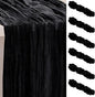 6 Pack Black Cheesecloth Table Runner 35x120 Inch 10Ft Rustic Gauze Cheese Cloth Thanksgiving Table Runner Sheer Cheesecloth Table Runners for Wedding Party Bridal Shower Decoration