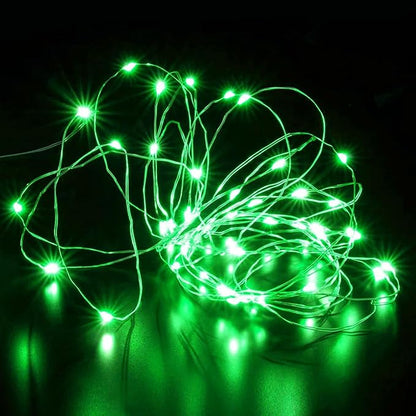 Aogist Led Fairy Lights 3 Modes Battery Operated String Lights Waterproof Silver Wire 7 Feet Firefly Starry Moon Mason Jar Lights for DIY Wedding Party Christmas (Green, 20 Pack)