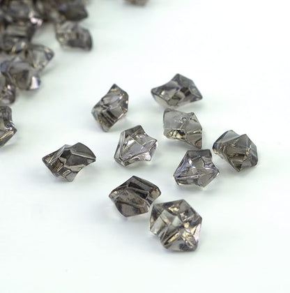 HappyFiller Halloween Decoration 160 Pack Gray Fake Crystal Ice Stone,Acrylic Rocks Gems,Grey Vase Fillers Diamond Cube,Table Scatters,Arts Craft,Wedding Centerpieces,Party Event Decor,Fishbowl