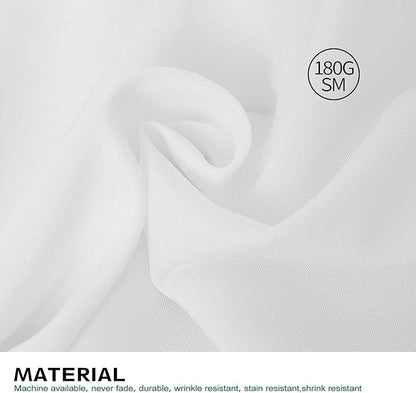 Surmente 10 Pack White Rectangle Tablecloth 60 x 102-inch Rectangular Polyester Table Cloth for Weddings, Banquets, or Restaurants
