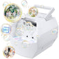 Theefun Bubble Machine: 500ML Automatic Bubble Blower Max 15000 Bubbles per Min for Kids and Toddlers, Battery or USB Operated Portable Bubble Maker for Parties Weddings Birthday White
