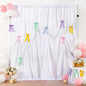 White Wedding Backdrop Curtain : 2 Panels 5.8×8ft Backdrop DIY Creative Photography Props Background - Shower Party Event Decorations