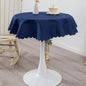Round Navy Tablecloth 48 Inch Polyester Fabric Washable Table Cloth Decorative Wrinkle Resistant Solid Color Table Cover for Kitchen Dinning Party Wedding Camping