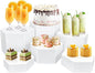 6 Pcs Buffet Risers, Dessert Stands Acrylic, Food Risers for Buffet, Jewelry Showcase, Riser Display Cases， Acrylic Display Base, White