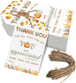 50pcs Thanksgiving Thank You Gift Tags, Friendsgiving Favor Tags with String for Teacher Staff Appreciation Favors Decoration (Appreciation)