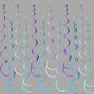36 Pcs Mermaid Hanging Swirl Decorations Teal Purple Felt Swirl Streamer Spiral Ceiling Decorations Garland for Little Mermaid Under The Sea Birthday Wedding Bridal Shower Baby Shower Party Supplies