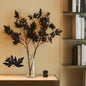 Fudios Halloween Black Branch Lights with Maple Leaves 120LED 32IN Battery Operated Thanksgiving Indoor Artificial Lighted Twig Branches with Timer Warm White and Orange Lights