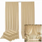 30ftx12ft Wrinkle Free Beige Backdrop Curtain, 6 Panels 12FT Height Beige Wedding Backdrop Drapes, Silky Polyester Back Drop Cloth for Birthday Photography Background Party Backdrop Draping
