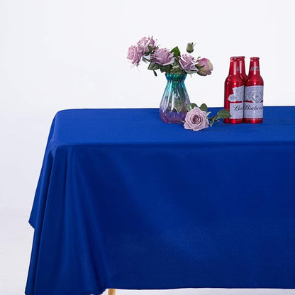 Ascoza 2pack 60x102 Inch Royal Blue Rectangular Tablecloth 6 Feet Table Cloth in Polyester Fabric for Wedding/Banquet/Restaurant/Parties