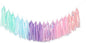 Fonder Mols Tissue Paper Tassel Garland DIY Kit (40pcs, Blush, Mint, Aqua, Lilac and Orchid All Mixed with Iridescent Mylar) for Rainbow Color, Spring, Candy, Easter themed Party Decorations A33