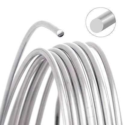 The Beadsmith Wire Elements Craft Wire – Tarnish Resistant, Soft Temper, Round, Silver Color – 1.3mm, 16 Gauge, 15 Foot Spool – Jewelry Making, Wire Wrapping, Floral, & Other DIY Crafts