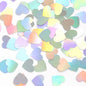 Iridescent-Disco Party-Decorations Heart Confetti - 300pcs Wedding Birthday Dining Table Centerpiece,Bachelorette Baby Bridal Shower Engagement Holographic Decor Lasting Surprise