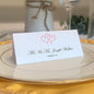 Linked Hearts Place Cards, Pink (Choose Color), Set of 150, Pre-cut and Scored - Wedding, Party, Dinner, and Special Events - Made in the USA